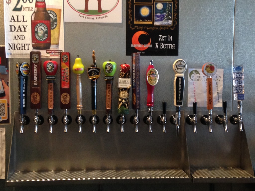 Main Scrumpy's tap line--there are several more handles not pictured.